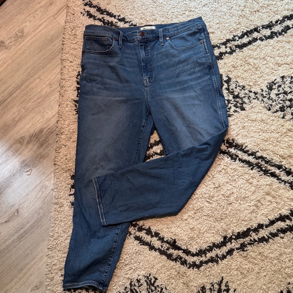 Madewell Dark Blue Straight Leg Jeans